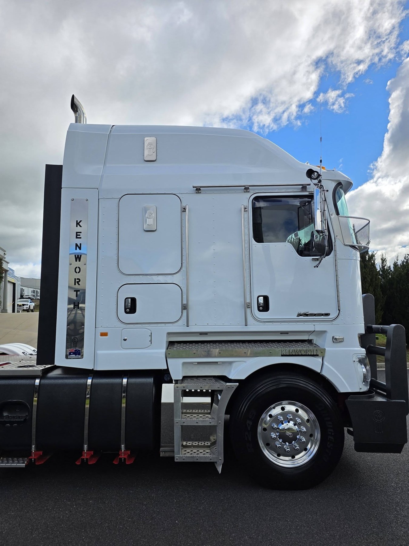 Fleet vehicle tinting Oberon - prime mover and commercial vehicle in workshop